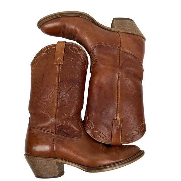 ACME Mens Western Leather Cowboy Boots - Picture 2 of 16